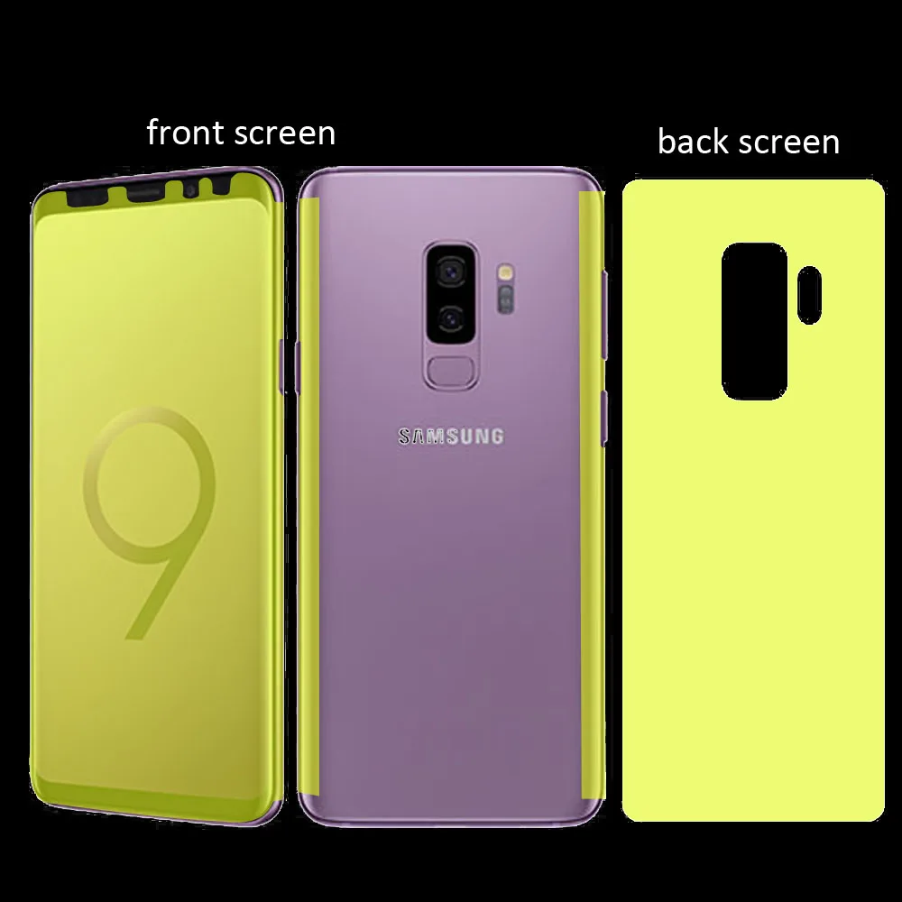 Полное покрытие экрана протектор для Samsung S9 S8/plus/A8 plus 2018 Note 8 9 само заживляющая
