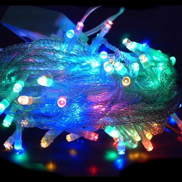 

50pcs 10M Led string light RGB color 100led 110V 220V Christmas light Decoration Light for Party Wedding Free shipping