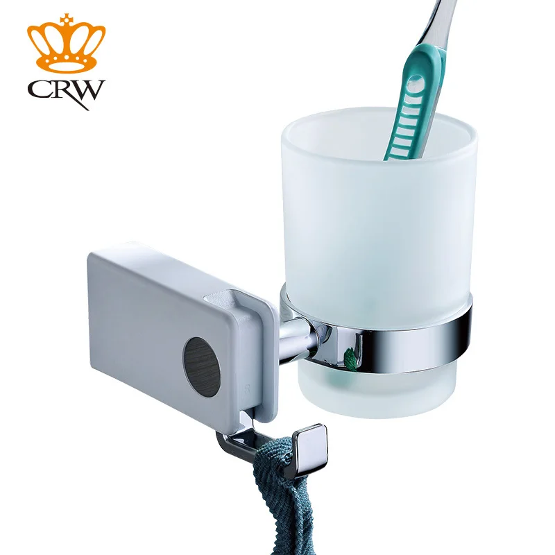 CRW держатель зубной щетки для стеклянного стакана стаканов с крюком настенное