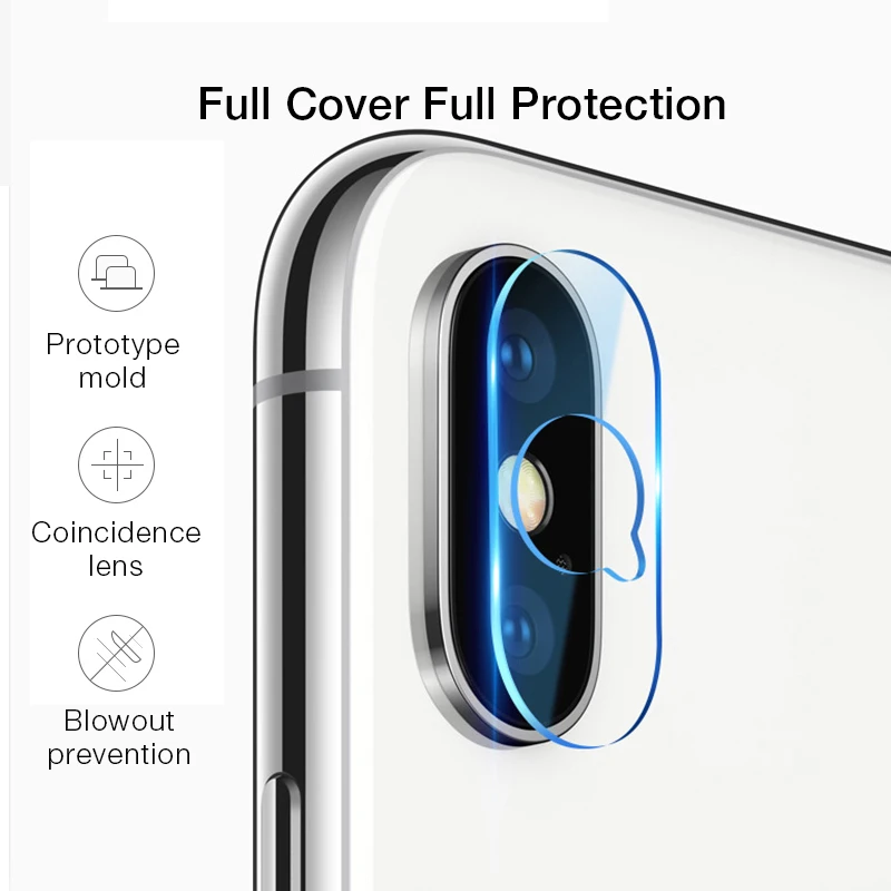 HD Прозрачная задняя камера Объектив Закаленное стекло для iPhone XS Max XR X Полный