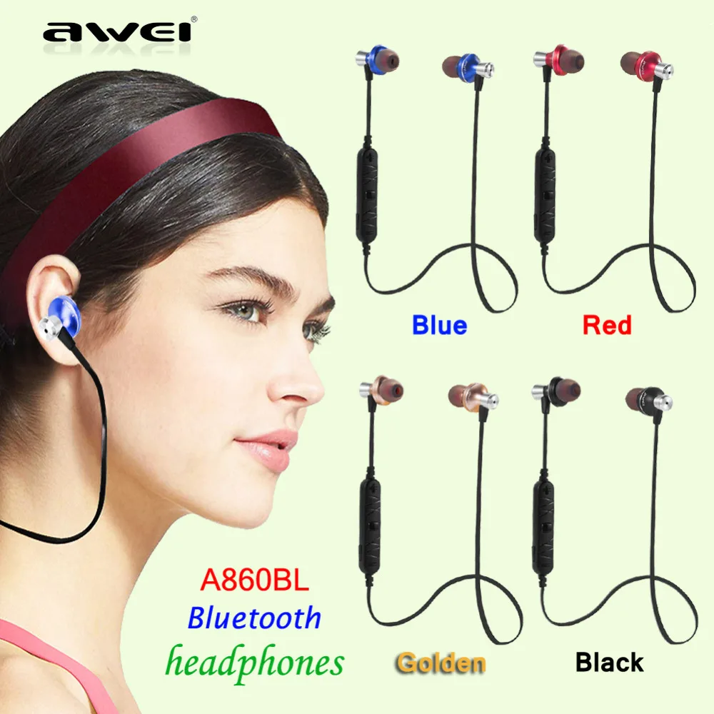 Оригинал Awei A860BL Bluetooth Спортивные Наушники Беспроводные Стерео Музыки Гарнитура