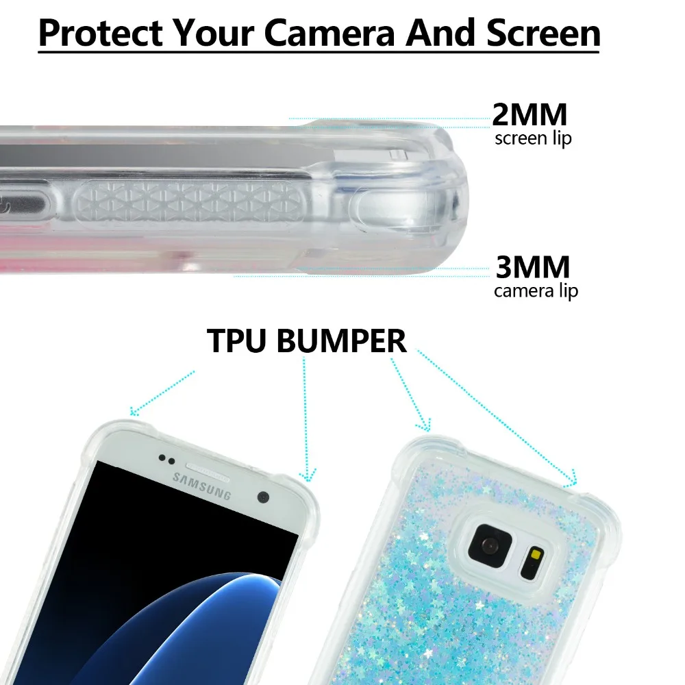 TIPFLY For Samsung S7 S 7 Liquid Dynamic Soft Silicon TPU Case Galaxy Edge Quicksand Phone Back Cover Capa Coque |