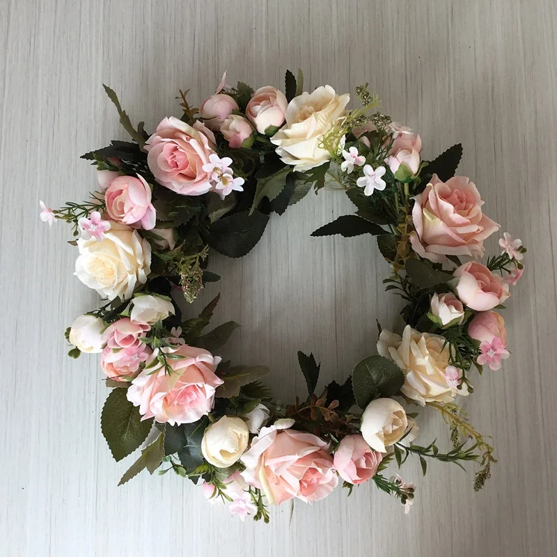 Цветочный венок диаметром 13 дюймов для подвешивания стен и окон свадебный двери