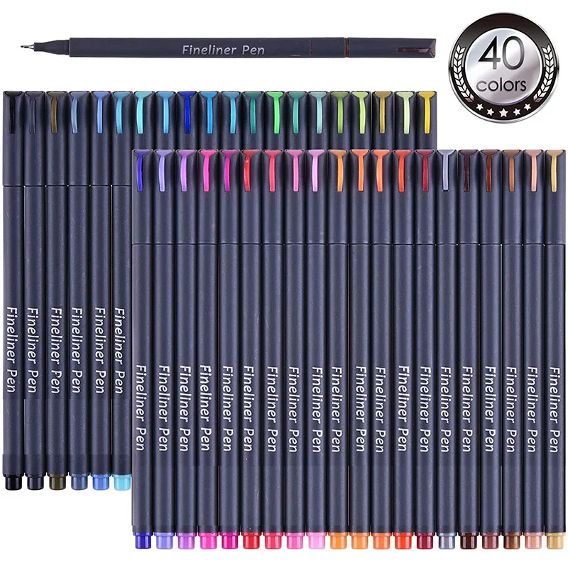Fineliner авторучка цветной эскиз тонкая линия Рисование Искусство Маркер ручки пуля