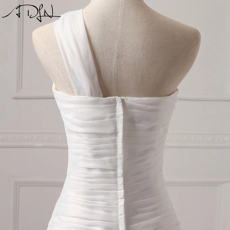 Женское свадебное платье ADLN с юбкой в несколько рядов со шлейфом на одно плечо из