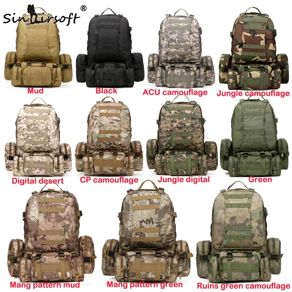 Новинка! 50L Molle большой емкости тактический рюкзак штурмовой Открытый военный рюкзак для кемпинга охотничья сумка