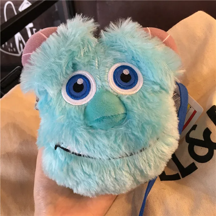 Sulley Sullivan Милый 3D мультфильм Ститч чип и Дейл Дональд Дак Мэри Чеширский кот плюшевая сумка через плечо маленькие сумки через плечо детское Портмоне Кошельки - Цвет: Sulley Sullivan
