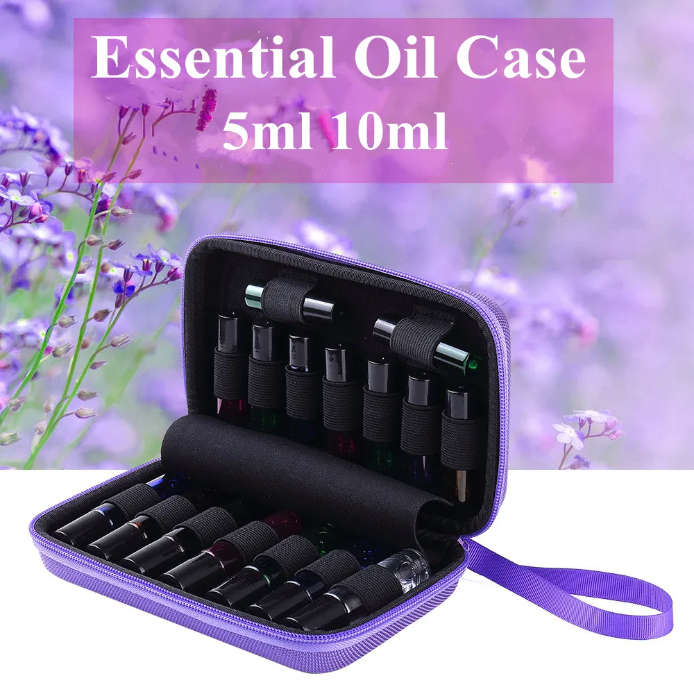 

5ML 10ML Bottles Essential Oil Storage Case Portable Travel Carrying Holder Pouch Organizer Rangement Zipper EVA Shockproof Bag