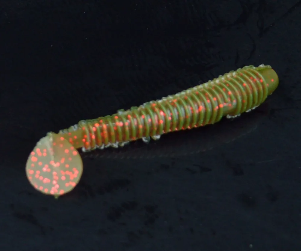 

Japanese Style Artificial Soft Lures Luminous Fishing Bait T-tail Thread Lure Worm20PCS