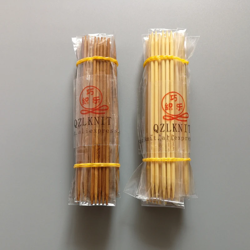 QZLKNIT 11 размеров/набор 13 см двойные остроконечные Мини Короткие Бамбуковые Спицы свитер вязание детские перчатки и носки иглы