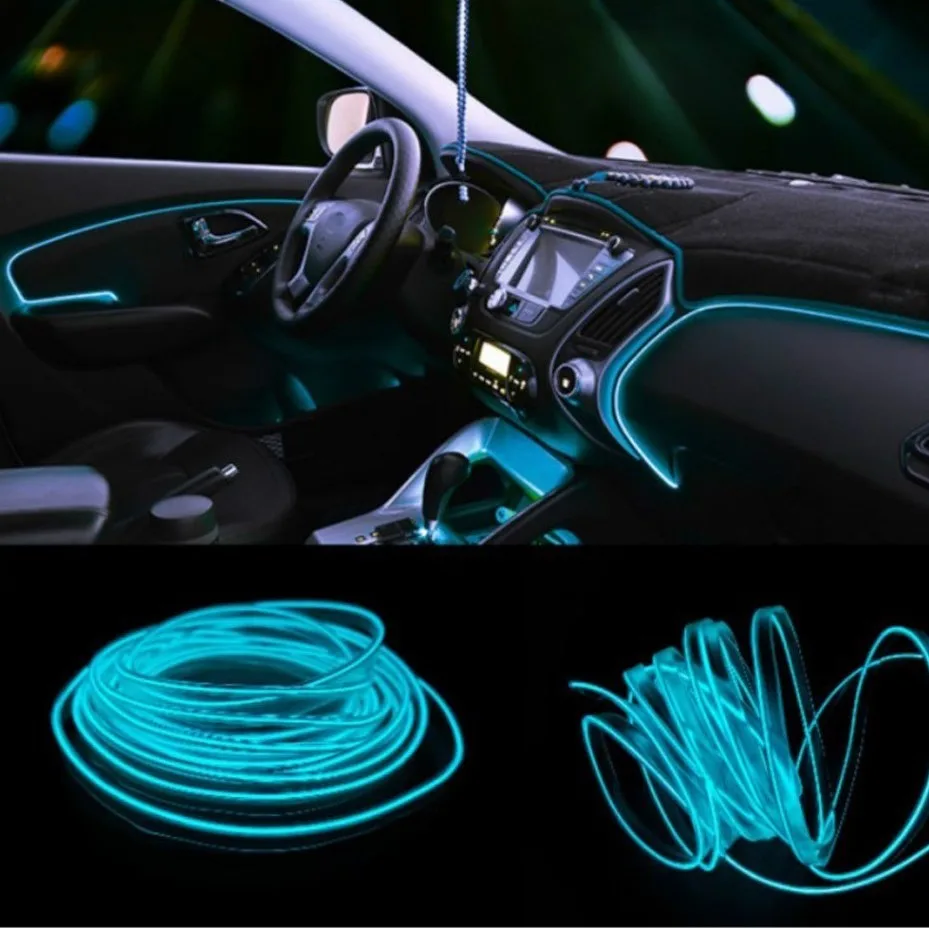 5 м Автомобильная отделка полосы свет для стайлинга автомобиля DIY EL холодная