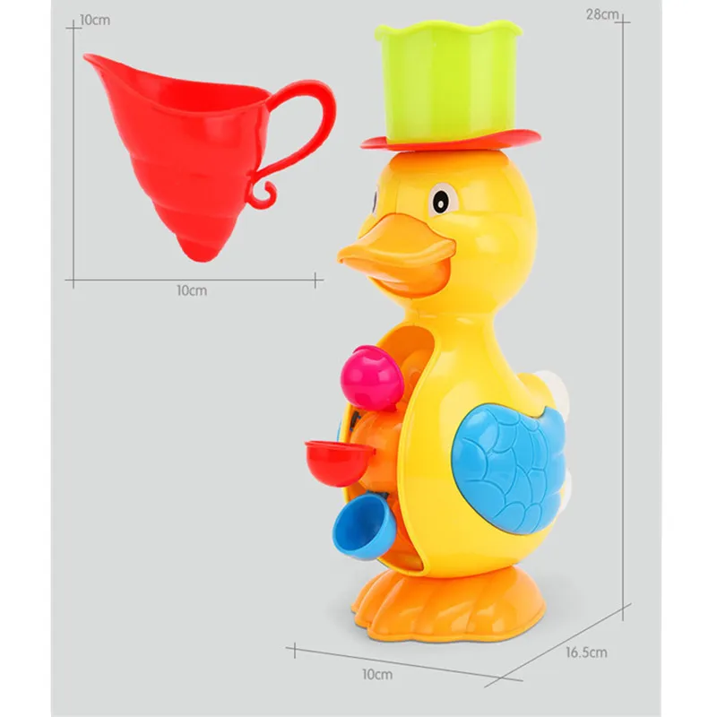 duck Забавная водяная игра игрушечная уточка для ванны/Дельфин душевой кран детская Ванна Носик играть в ванной игрушки для детей или пляжная игрушка летом - Цвет: duck