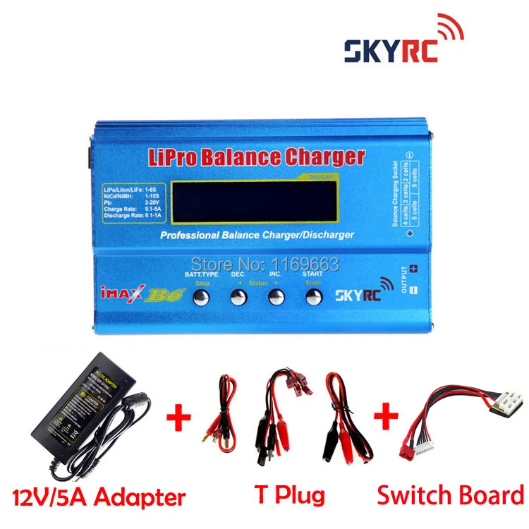Оригинал SKYRC IMax B6 2 s-6 s 7.4 В-22.2 В Lipo NiMh Батареи Баланс Зарядное Устройство + Адаптер