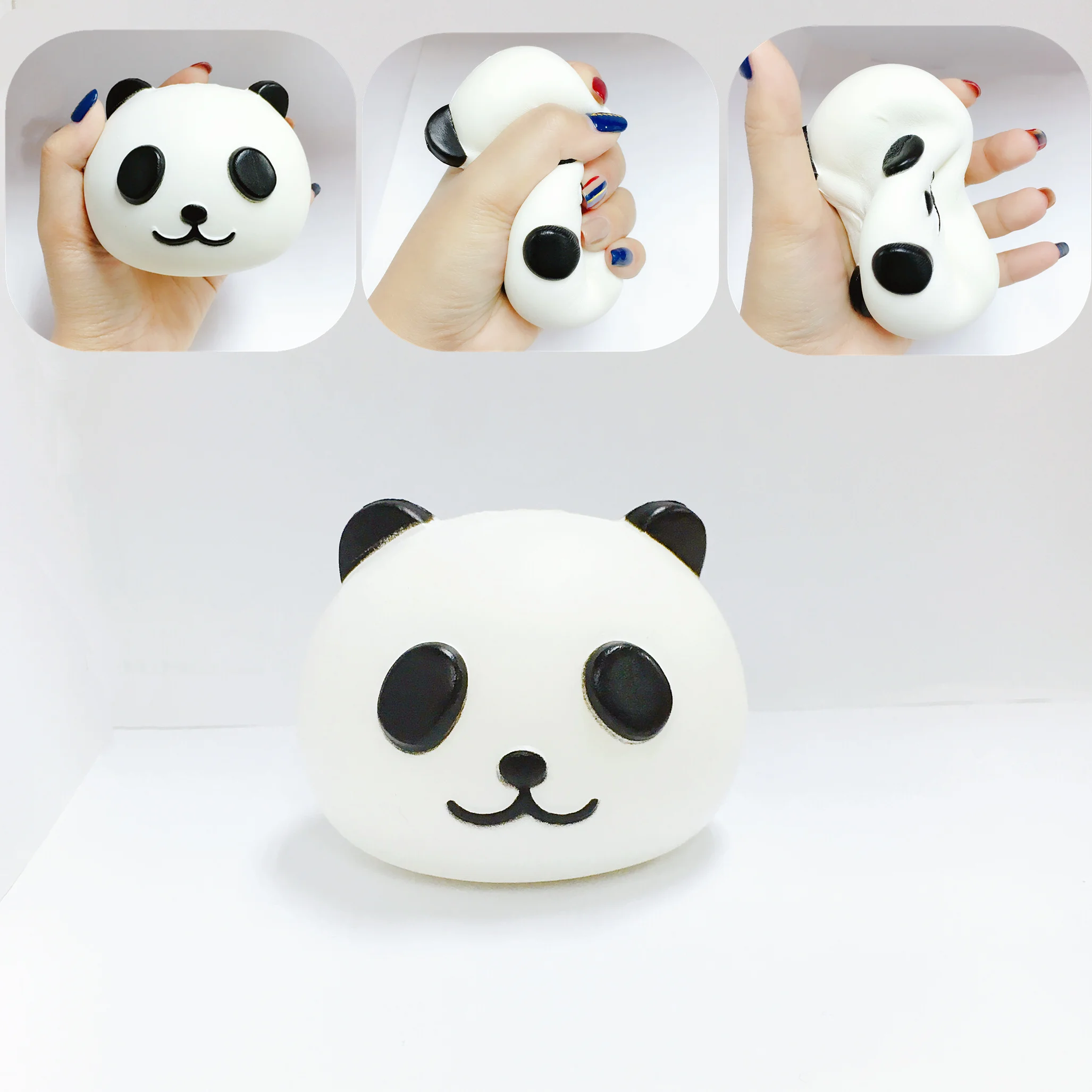 2018 новый бренд jumbo мягкими 9 см Симпатичные emoji Face Panda хлеб замедлить рост ремни