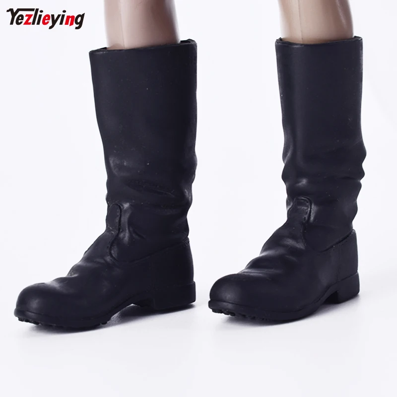 

Обувь для солдат TopToys масштаб 1/6, аксессуары для одежды, немецкая армия Второй мировой войны, высокие ботинки, черная ажурная модель, подходи...