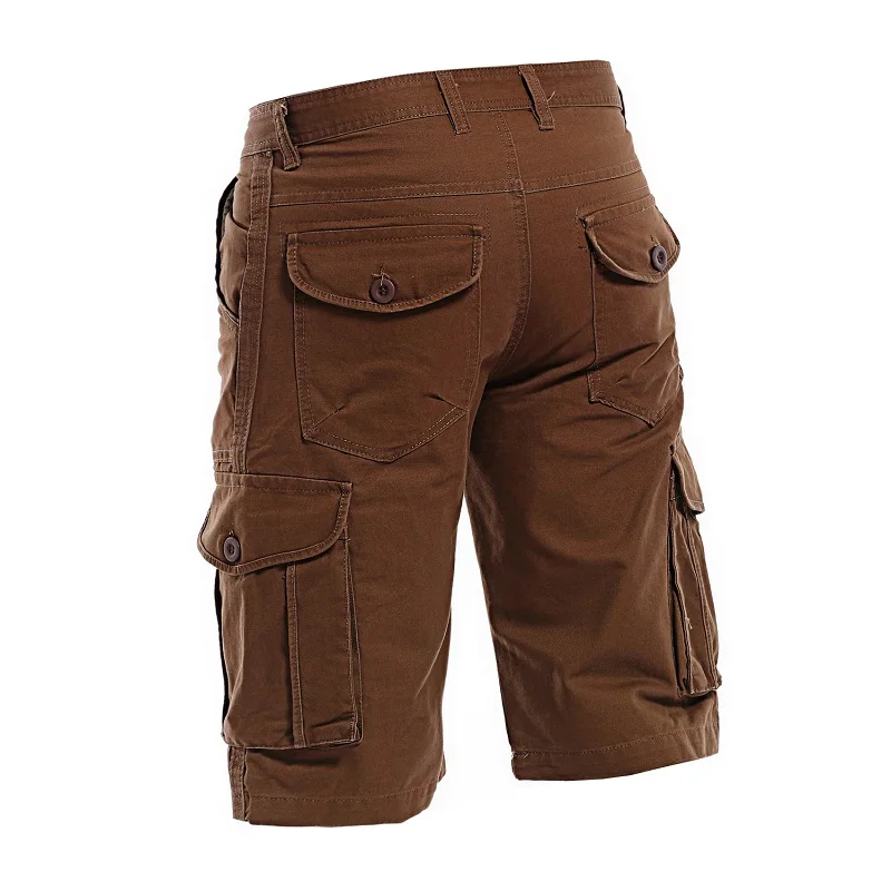 ENWAYEL Fashion Work Knee Length Male Shorts Spring Summer New Arrival Casual Straight Style Zipper Pockets K039 | Мужская одежда