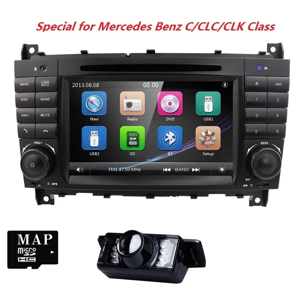 Авто Автомобильный dvd плеер с двумя цифровыми входами для Mercedes Benz C Classs CLC W203 clk