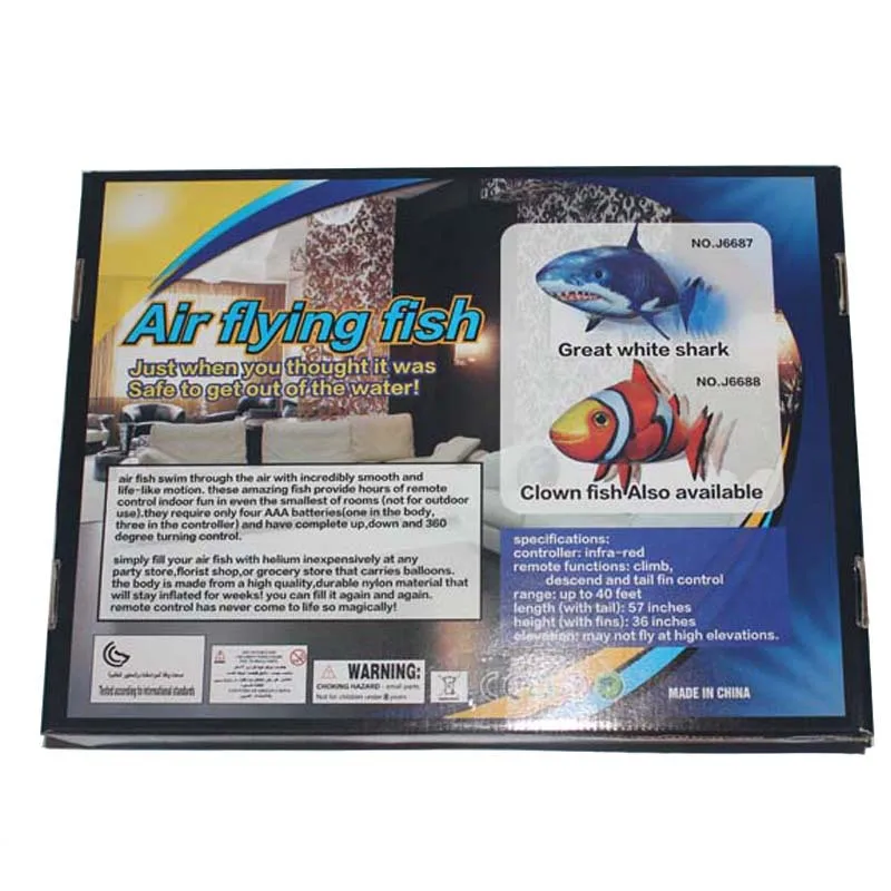 RC игрушки животных акула/клоун рыбы воздуха плавания инфракрасный пульт