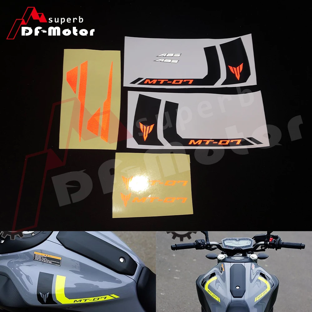 Светоотражающие наклейки для мотоцикла YAMAHA MT 07 MT07 сделай сам красный белый