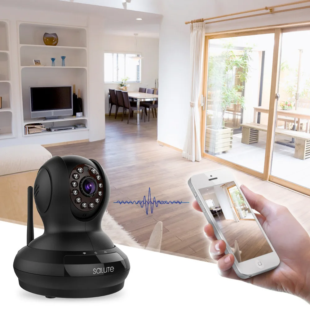 Wireless Wi-Fi Baby Pet Monitor IP Security Surveillance HD Video &amp Audio Record Cameras with Pan Tilt IR-CUT Microphones |