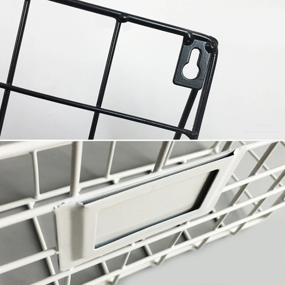 Simple Iron Wall Mounted Hanging Rack Iron Storage Basket Magazine Storage Box Wall Hanging Newspaper Racks Versatile Baskets