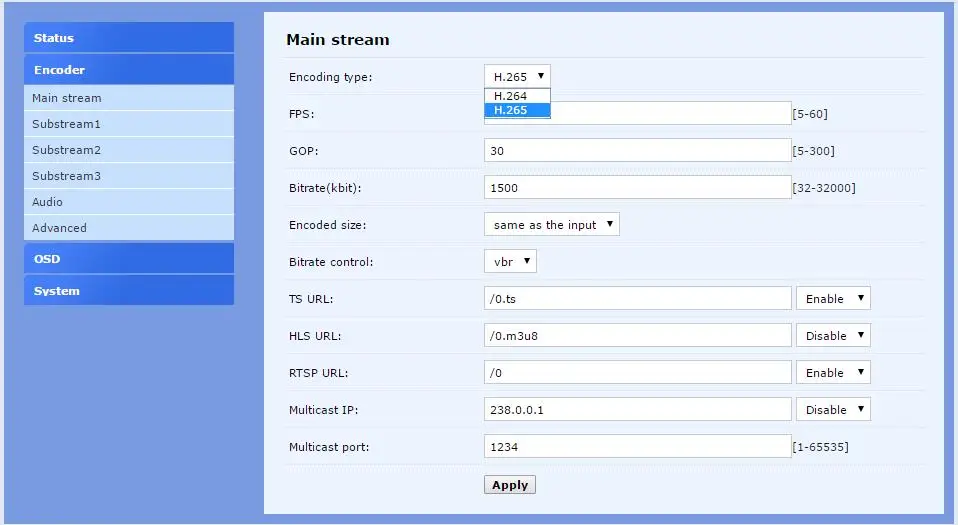 Портативный кодировщик esтруда H.265 HEVC/H.264 AVC с поддержкой Wi Fi и HDMI для прямой