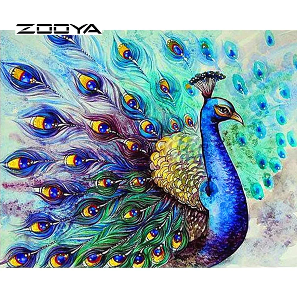 ZOOYA 5D DIY алмазная живопись Алмазная вышивка Павлин полный пакет 3D Набор декор из