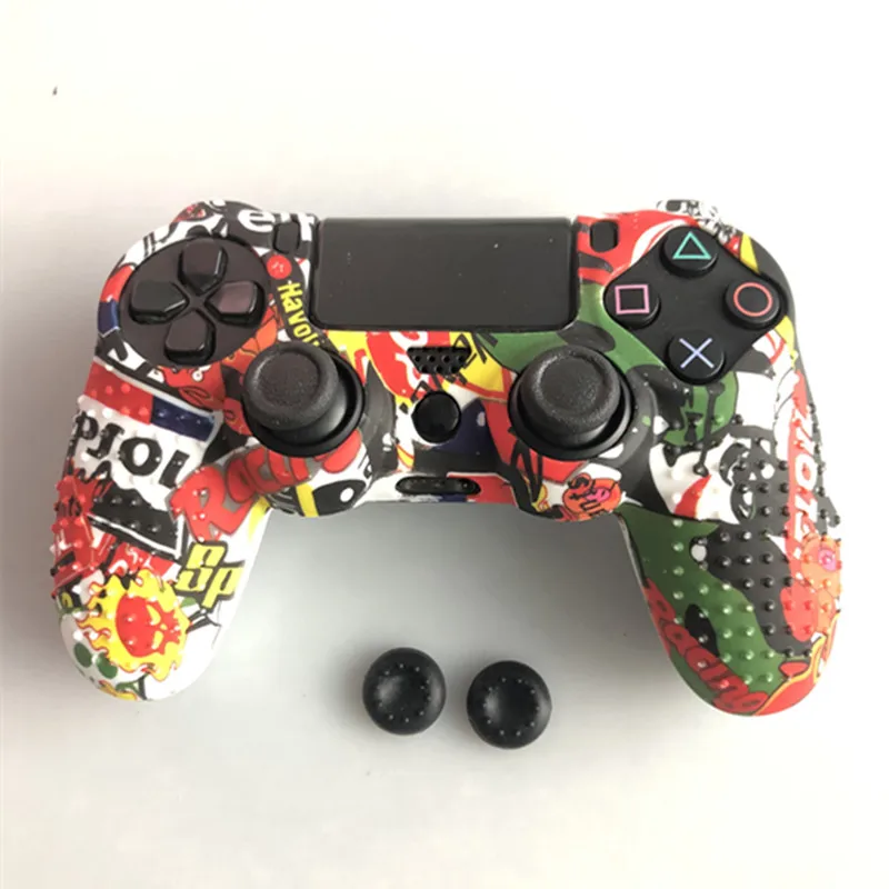 PS4 контроллер точки Декаль силиконовый гель защитный рукав кожа ручки чехол крышки для Playstation 4 PS4 Pro Slim аксессуары - Цвет: Type 14