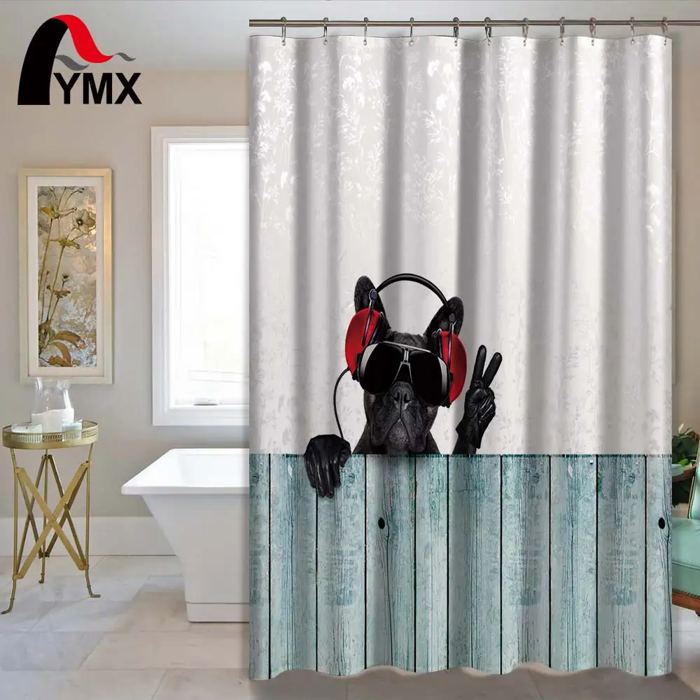 Полиэстеровая Водонепроницаемая занавеска для душа ванной собаки из