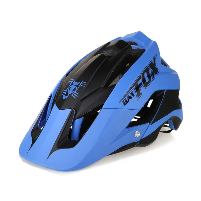 Blue black Batfox велосипедный шлем ультралегкий велосипедный шлем Casco Ciclismo интегрально-Формованный велосипедный шлем дорожный горный MTB шлем 56-62 см - Цвет: Blue black