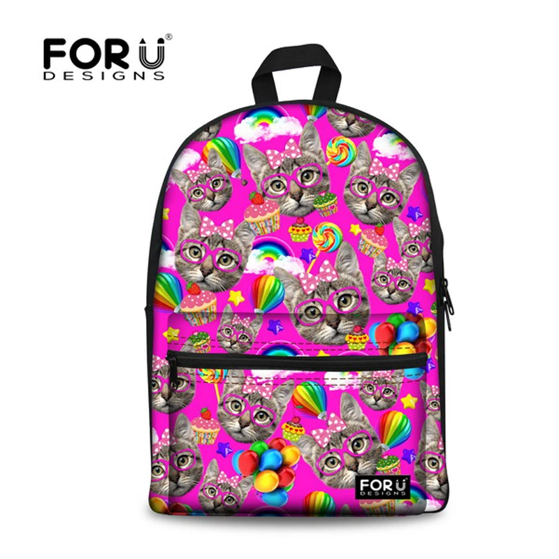 FORUDESIGNS/Kawaii детские школьные сумки для девочек-подростков милый школьный рюкзак с