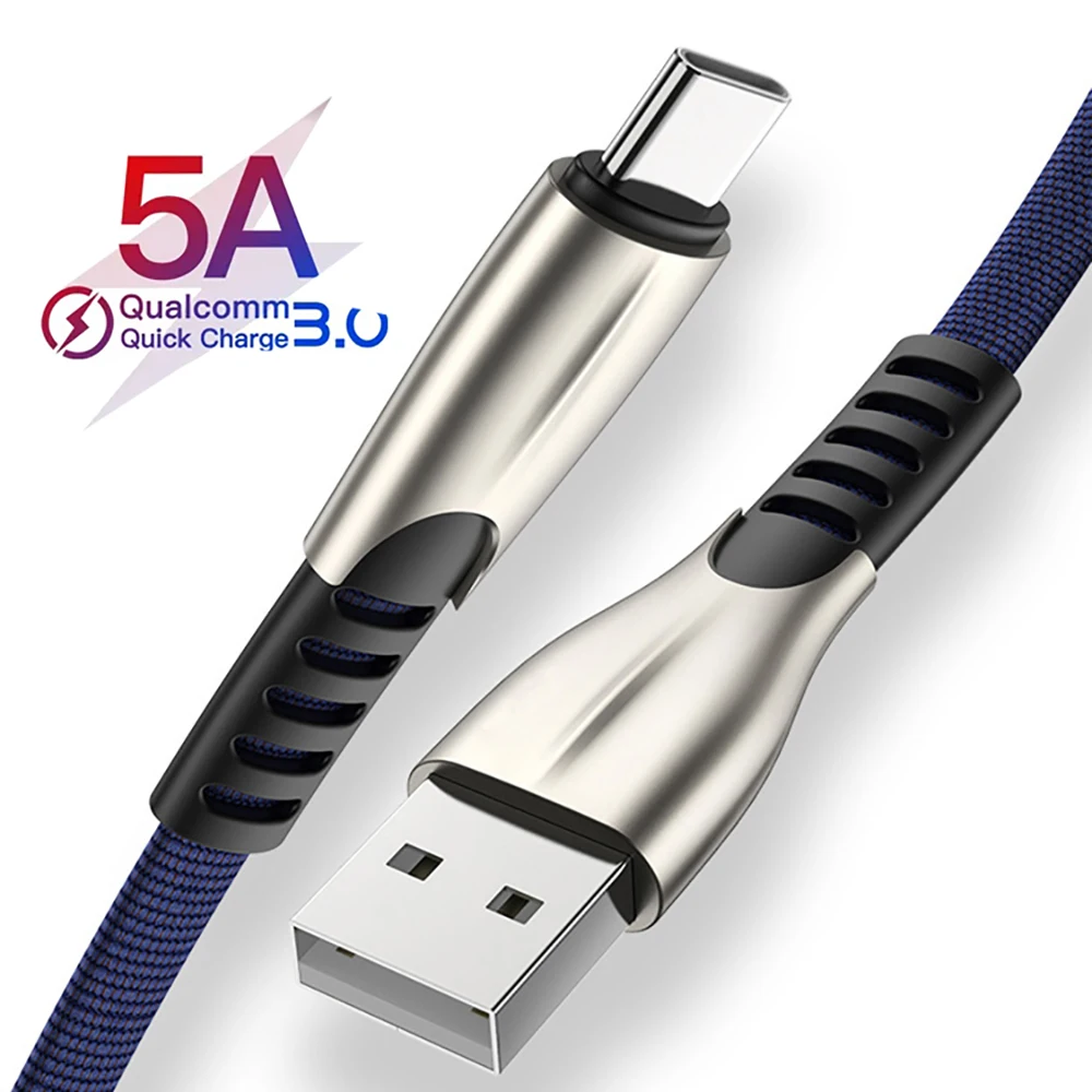 Кабель USB Type C 5A кабель быстрой зарядки QC 3 0 для xiaomi huawei p20 mate 10 Samsung one plus 7pro |