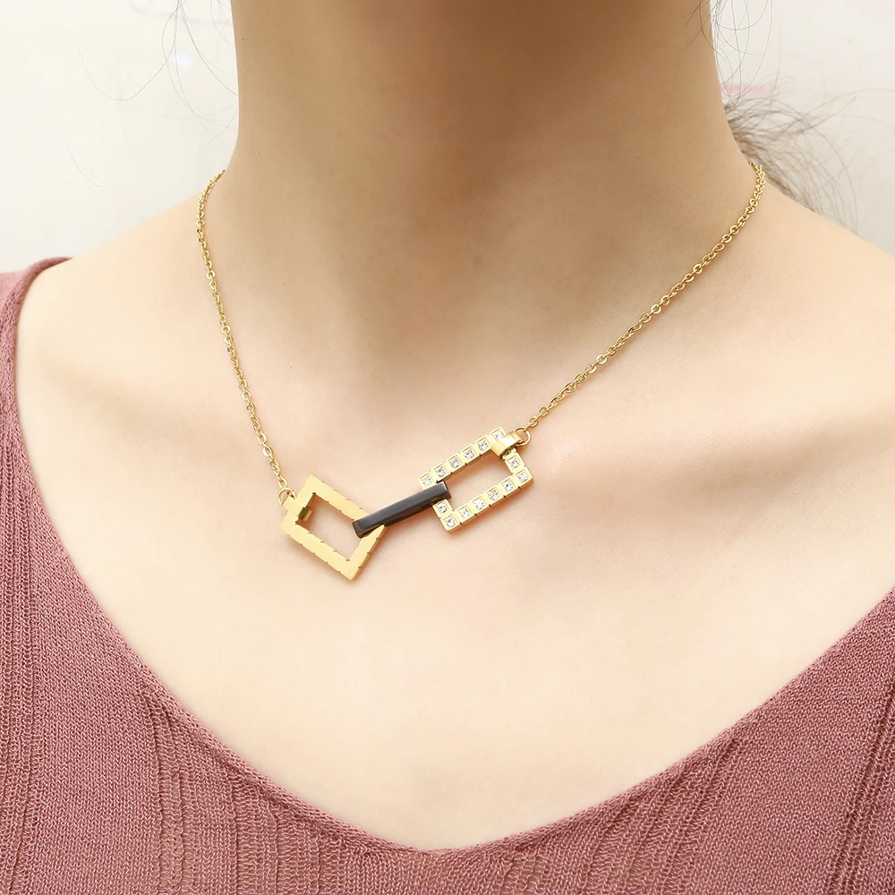 Женский комплект украшений из нержавеющей стали OUFEI серьги с геометрическим