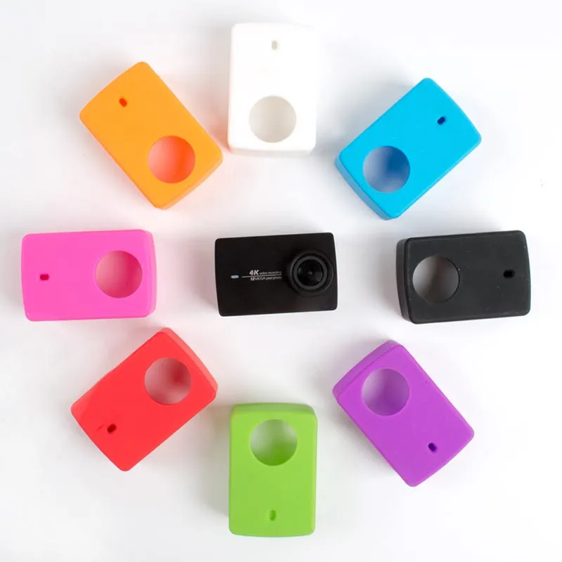 Tekcam для Xiaomi yi 4K plus Аксессуары резиновый силиконовый чехол для камеры с защитной крышкой для объектива для Yi Xiaomi 2 4K Экшн-камера