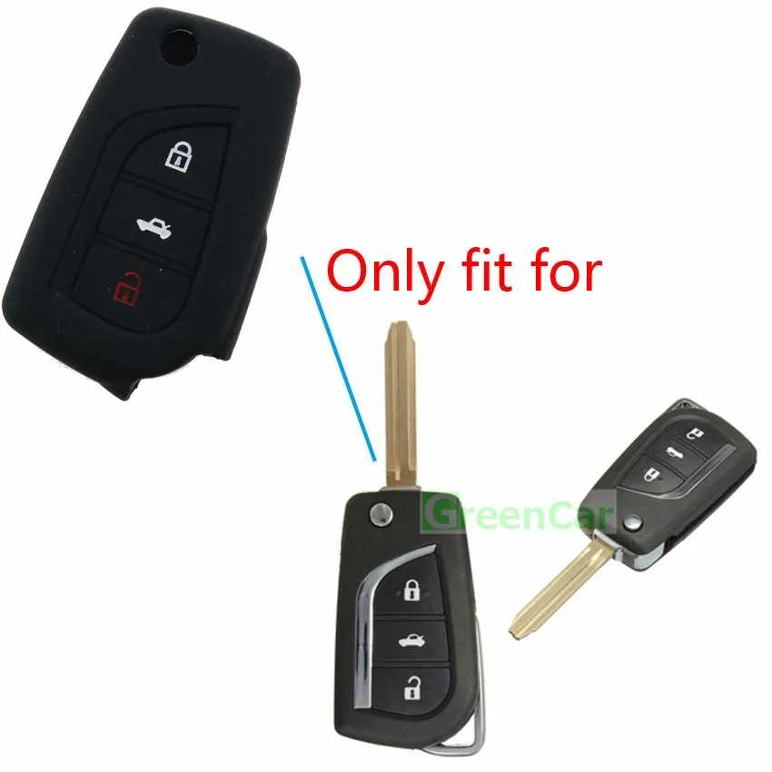 Силиконовый Автомобильный Дистанционный брелок для Toyota Auris Corolla Avensis Verso Yaris Aygo Scion