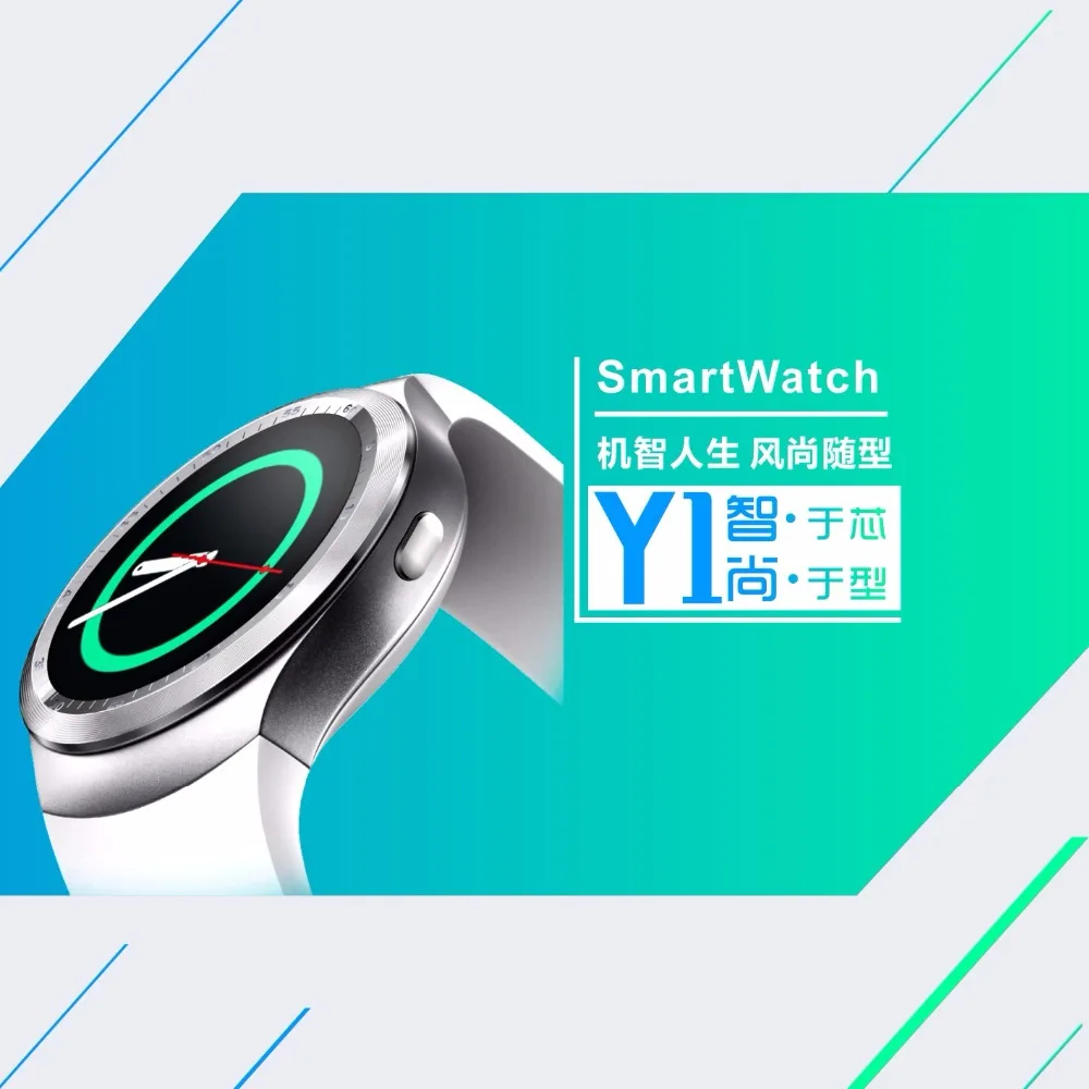Smartch умные часы Y1 Сенсорный экран Фитнес фитнес-трекер Smartwatch Для мужчин женщин