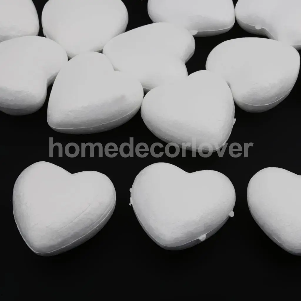 Шары из пенополистирола в форме сердца 8 см 100 шт. | Дом и сад