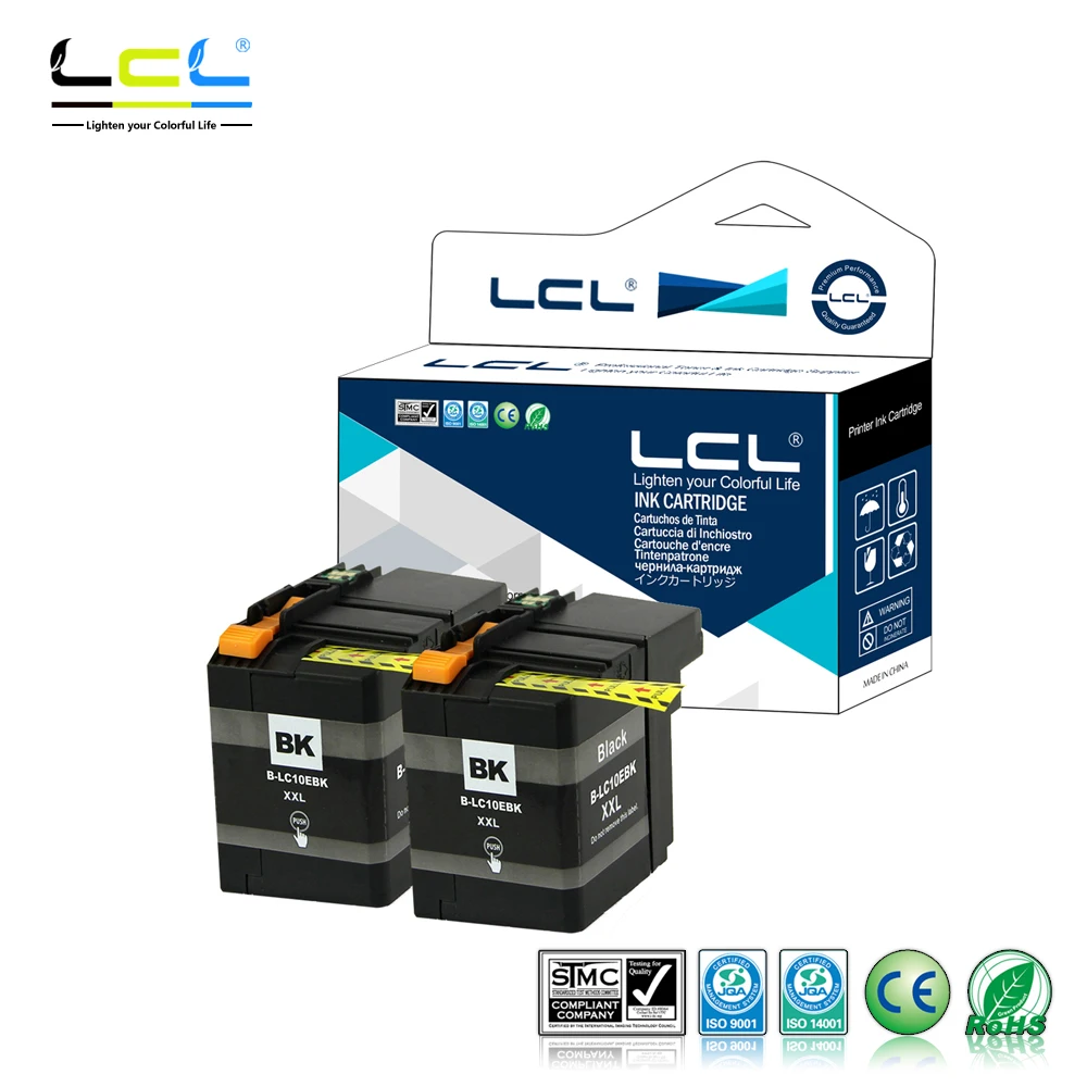 Чернильный картридж LCL LC10E XXL LC 10E (2 шт. в упаковке) совместим с Brother MFC-J6925DW |