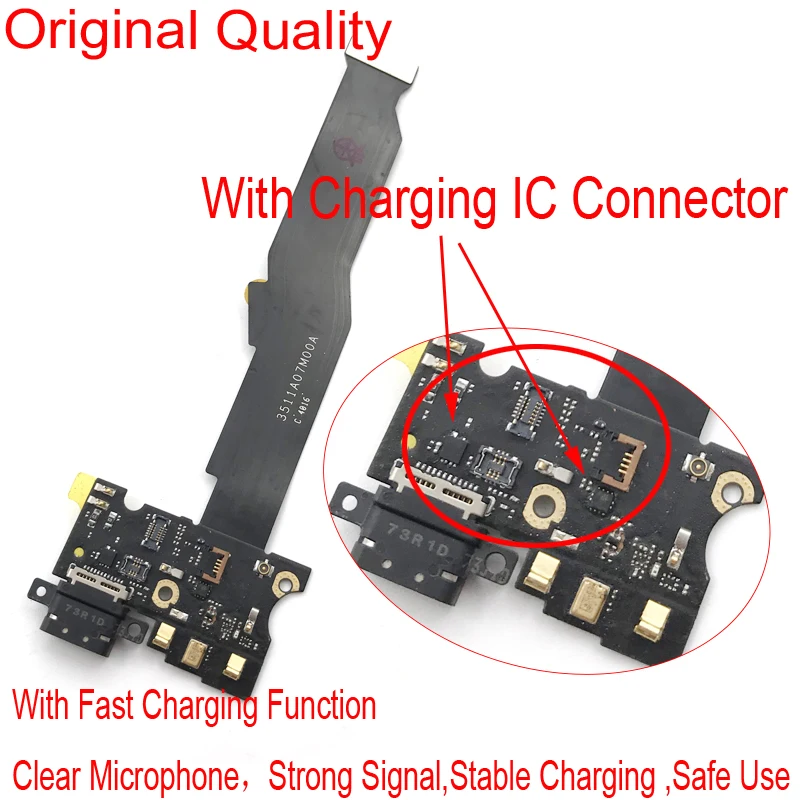 

Original For Xiaomi Mi5s Mi 5S Micro USB Charging Charger Port Dock Connector Flex Cable with Microphone Vibrator Board Module