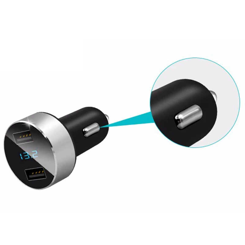 JX-LCLYL двойной USB DC 5V 3.1A автомобильное зарядное устройство адаптер Вольтметр для
