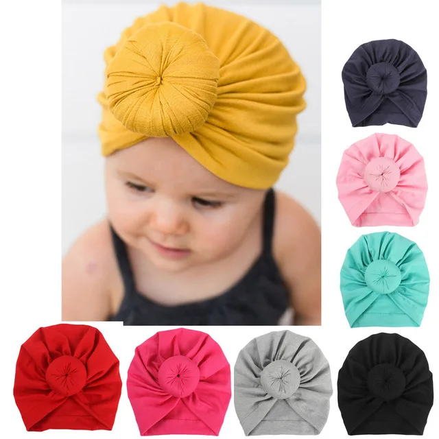 Summer Baby Turban Toddler Kids Boys Girls India Hat Lovely Soft Newborn Donut Infrant Photography Props | Детская одежда и обувь