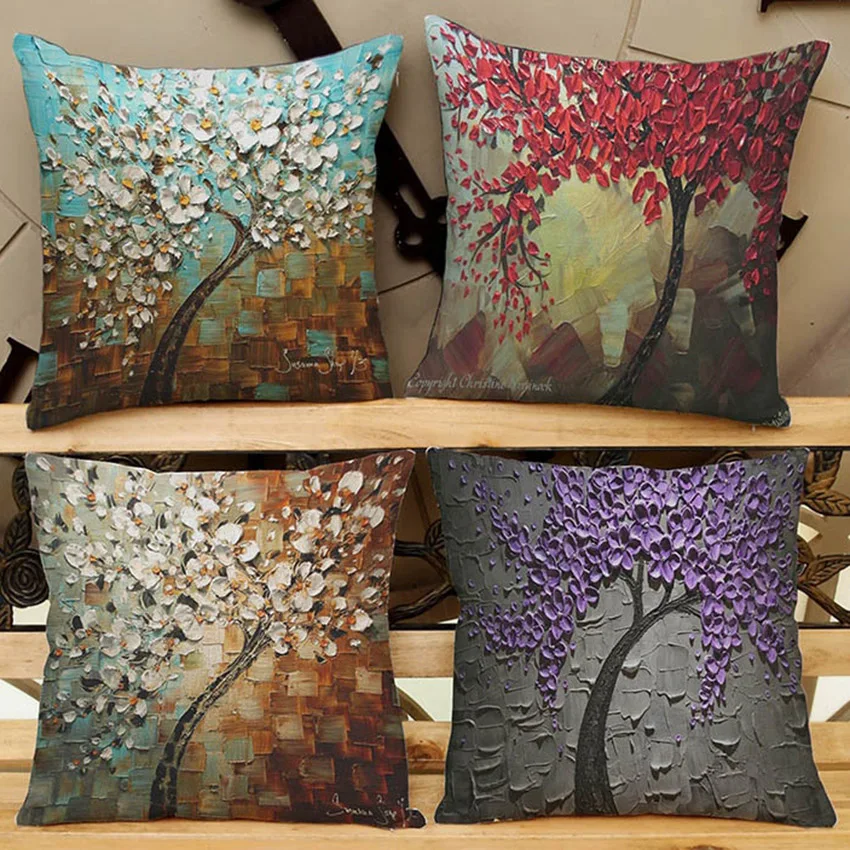 Декоративная наволочка из хлопка и льна 45x45 см|cushion cover|decorative cushion coversdecorative pillow covers