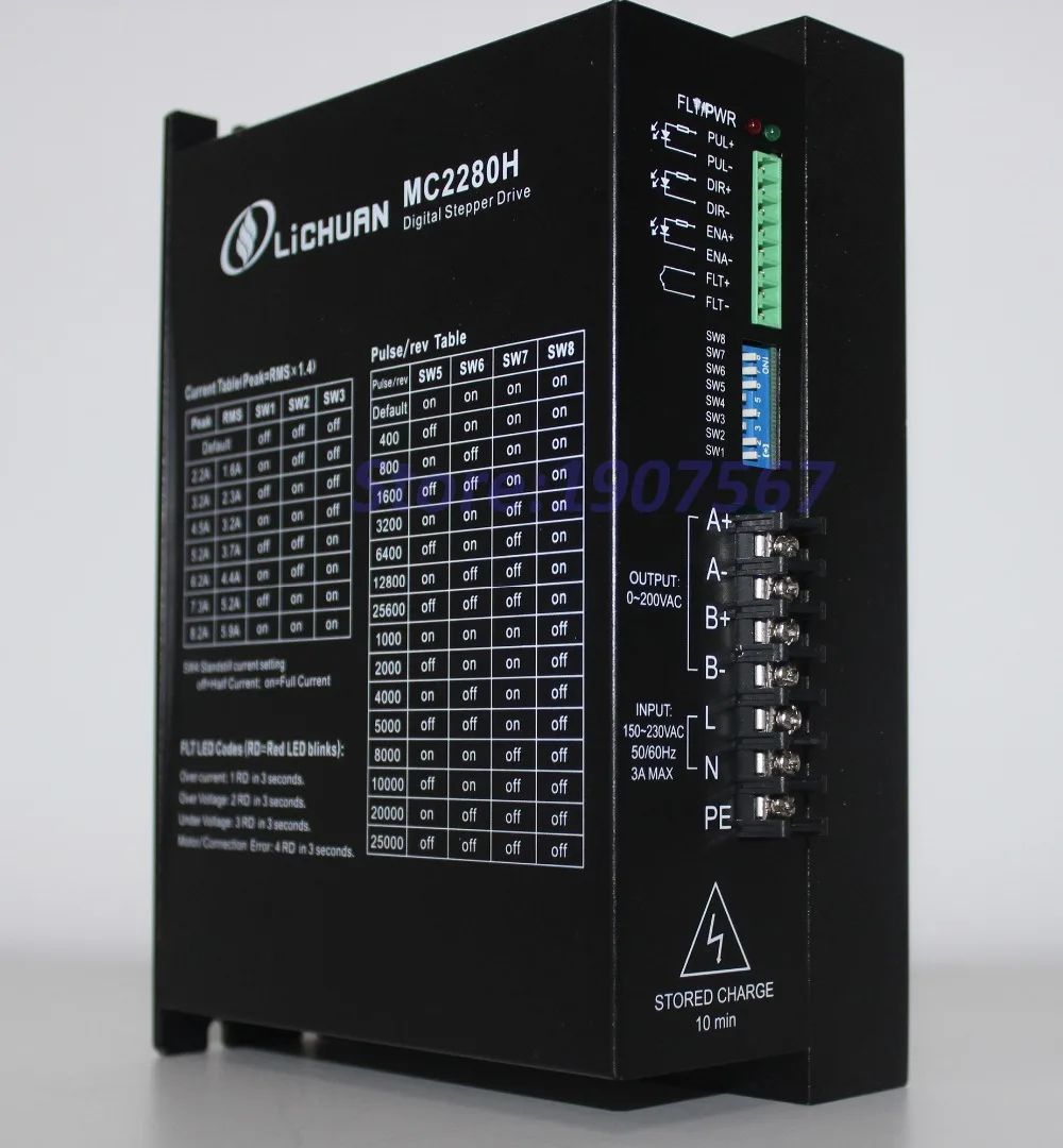 Драйвер шагового двигателя Lichuan Nema42 MC2280H двухфазный 220 В переменного тока 1 6-8 0 А CE