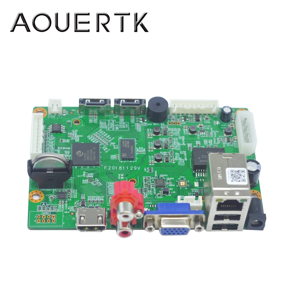 AOUERTK 1080 P/4 K/5MP 32CH P2P H.265 NVR ip-видеорегистратор CCTV NVR основная плата ONVIF HI3536 чип 2 SATA сеть видеонаблюдения NVR