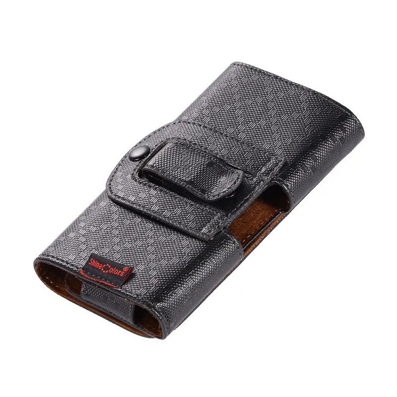 CHEZVOUS PU Leather Pouch Horizontal Belt Clip Case for iPhone 7 8 6 plus 5s Universal Phone Case Waist Bag for Samsung S8 S9