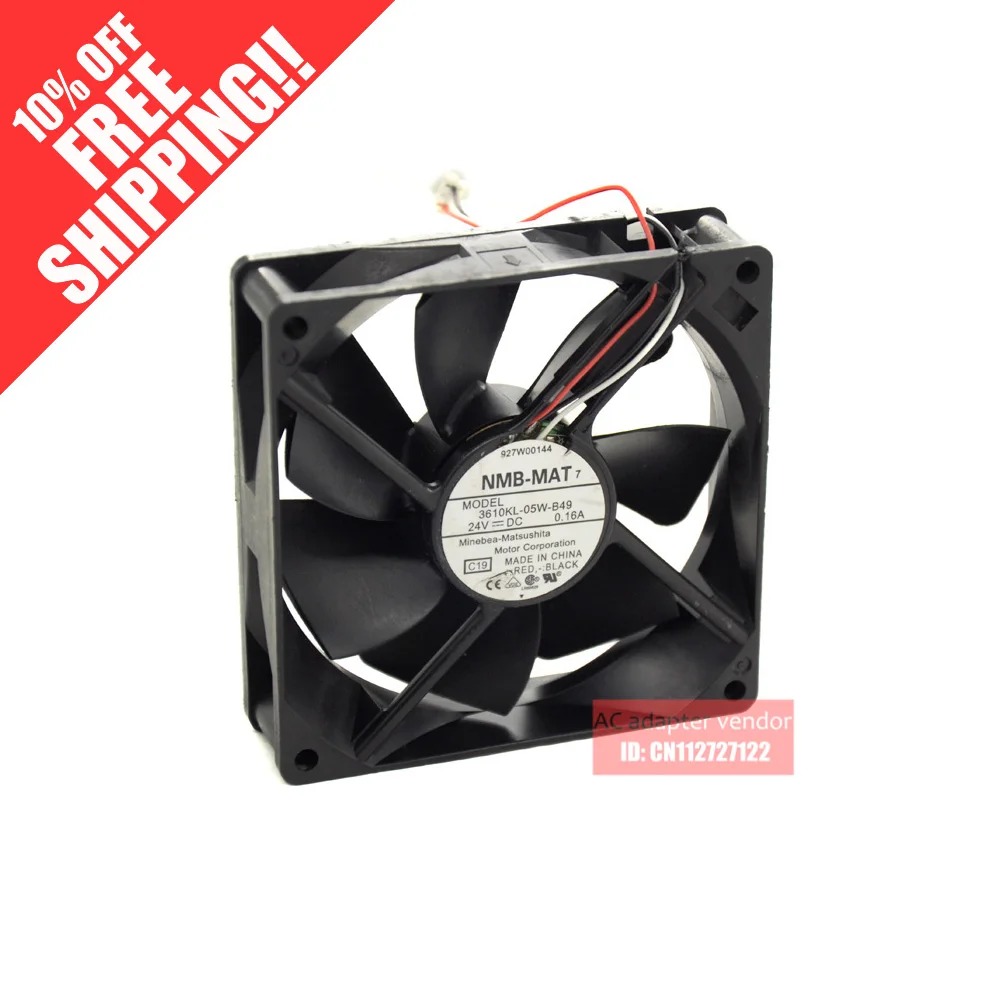 3610KL 05W B49 24V 0.16A NMB MAT 92*92*25 3 провода Вентилятор охлаждения|cooling fan|nmb cooling fansnmb fan |