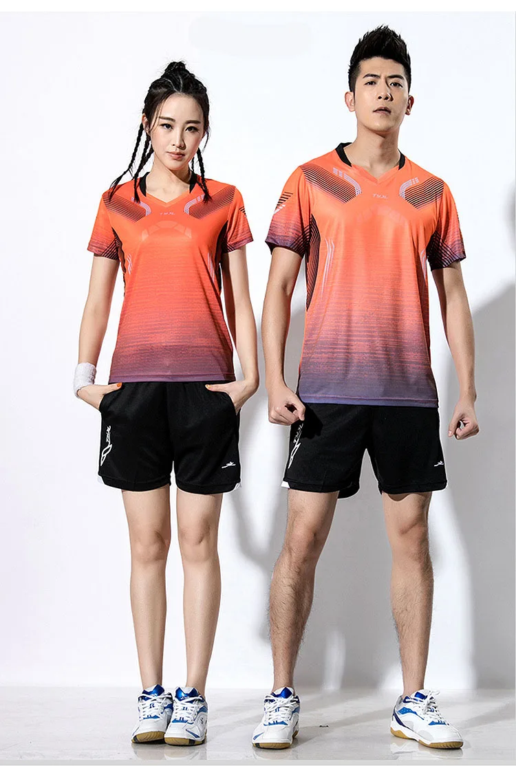 

New Women Tennis T Shirts , Men Badminton T-shirts , Tennis Shorts Suit ,Cool Ping Pong T Shirt , tennis table clothes Uniforms