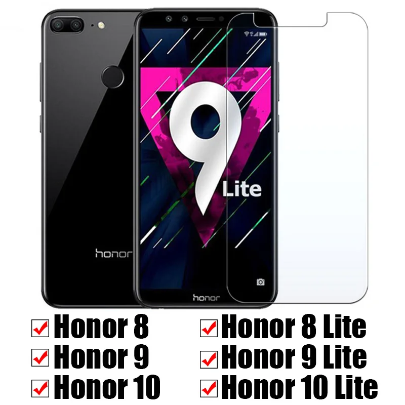 Защитное стекло на Honor 8 9 10 Light для Huawei Honor8 Honor9 Lite защита экрана honer huawey honnor 8lite 9lite