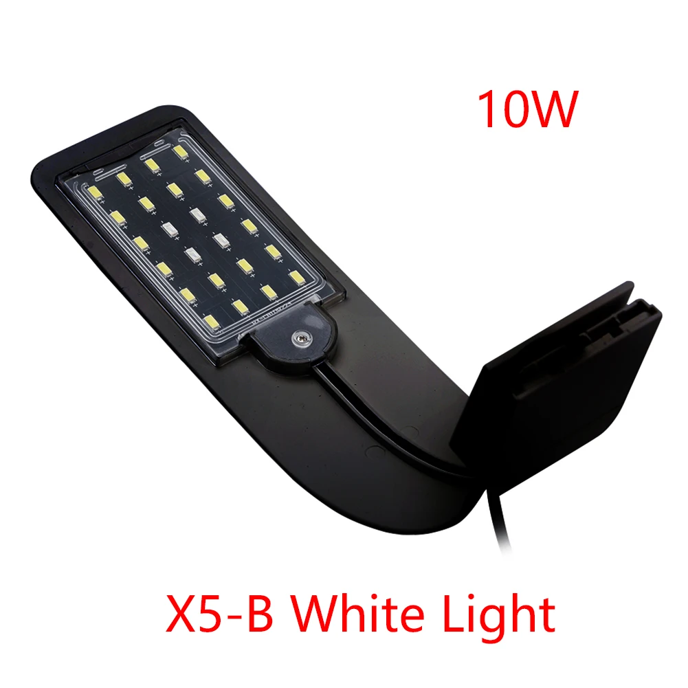 B white light 10W Светодиодный светильник для аквариума, светильник для выращивания растений 5 Вт/10 Вт, освещение для водных растений, водонепроницаемая лампа для аквариума - Цвет: B white light 10W