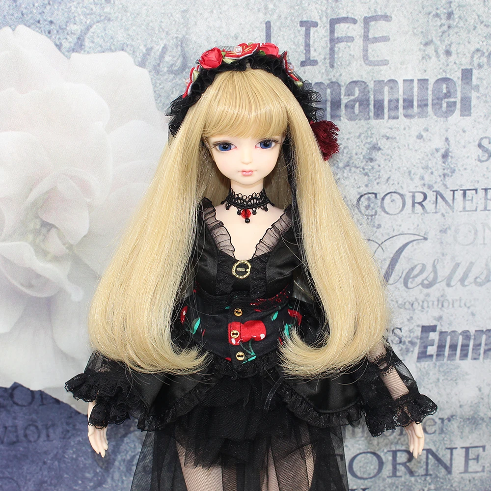Fortune дней 1/4MMGIRL BJD Кукла Совместное тела с ручным душем-макияж reborn для маленьких девочек черное платье игрушечная обувь кукла Изысканная подарочная коробка